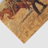 Frederic Remington Westerse Kunst “Pony Express” Tissuepapier (Detail)