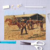 Frederic Remington Westerse Kunst “Pony Express” Tissuepapier (Craft)
