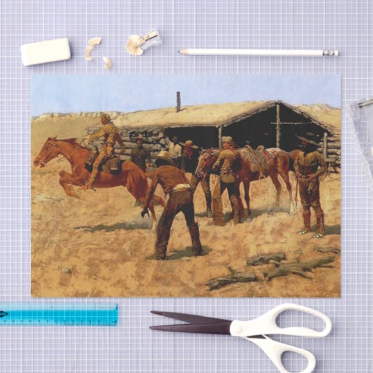 Frederic Remington Westerse Kunst “Pony Express” Tissuepapier (Craft)