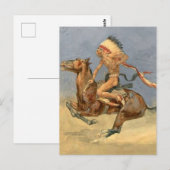 Frederic Remington Westerse Kunst “Pony War Dance” Briefkaart (Voorkant / Achterkant)