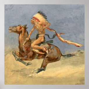 Frederic Remington Westerse Kunst “Pony War Dance” Poster