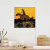 Frederic Remington Westerse Kunst “Tegen De Zonson Poster (Keuken)