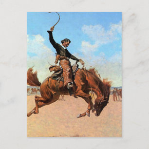 Frederic Remington Westerse Kunst “The Buck Jumper Briefkaart