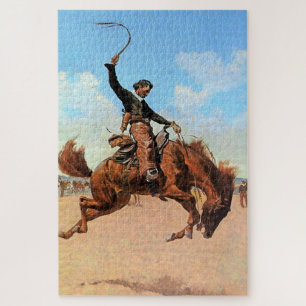 Frederic Remington Westerse Kunst “The Buck Jumper Legpuzzel