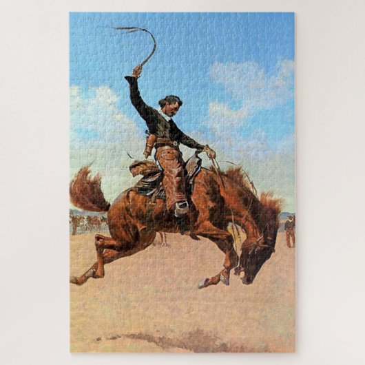 Frederic Remington Westerse Kunst “The Buck Jumper Legpuzzel (Verticaal)