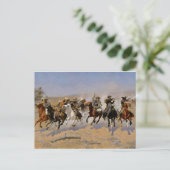 Frederic Remington Westerse Kunst “Vlug naar het H Briefkaart (Staand voorkant)