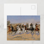 Frederic Remington Westerse Kunst “Vlug naar het H Briefkaart (Voorkant / Achterkant)