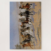 Frederic Remington Westerse Kunst “Vlug naar het H Legpuzzel (Verticaal)