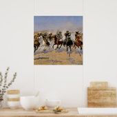 Frederic Remington Westerse Kunst “Vlug naar het H Poster (Keuken)