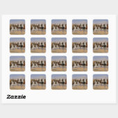 Frederic Remington Westerse Kunst “Vlug naar het H Vierkante Sticker (Vel)