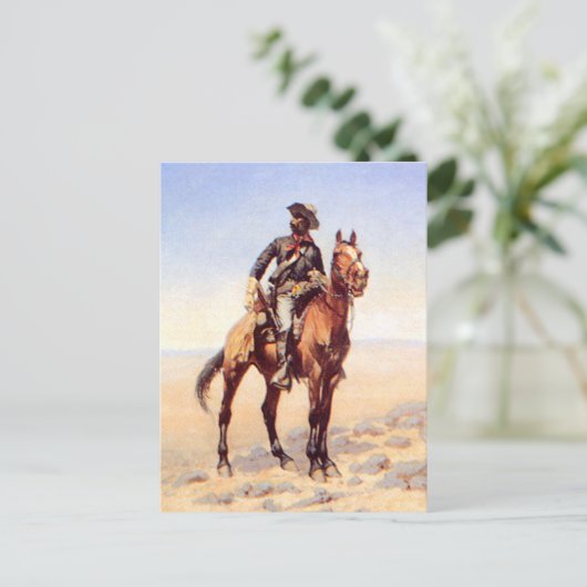 Frederic Remington Westerse Kunst “Zwarte Cavaleri Briefkaart (Staand voorkant)