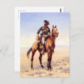Frederic Remington Westerse Kunst “Zwarte Cavaleri Briefkaart (Voorkant / Achterkant)