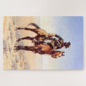 Frederic Remington Westerse Kunst “Zwarte Cavaleri Legpuzzel (Horizontaal)