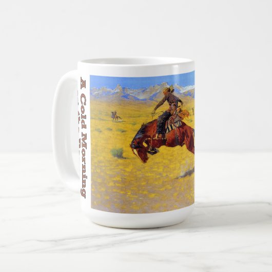 Frederic Remington's Cowboys 15oz Koffie Mok (Voorkant links)