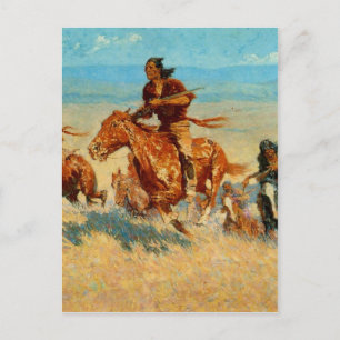 Frederic Remington's The Buffalo Runners (1909) Briefkaart
