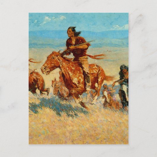 Frederic Remington's The Buffalo Runners (1909) Briefkaart (Voorkant)