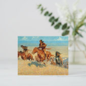 Frederic Remington's The Buffalo Runners (1909) Kaart (Staand voorkant)