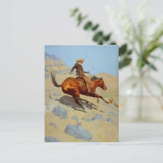 Frederic Remington's The Cowboy (1902) Briefkaart (Staand voorkant)