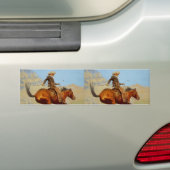 Frederic Remington's The Cowboy (1902) Bumpersticker (Op auto)