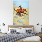 Frederic Remington's The Cowboy (1902) Canvas Afdruk (Insitu (Slaapkamer))