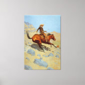 Frederic Remington's The Cowboy (1902) Canvas Afdruk (Voorkant)