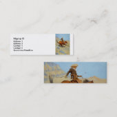 Frederic Remington's The Cowboy (1902) Mini Visitekaartje (Voorkant / Achterkant)