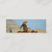 Frederic Remington's The Cowboy (1902) Mini Visitekaartje (Achterkant)
