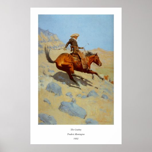 Frederic Remington's The Cowboy (1902) Poster (Voorkant)