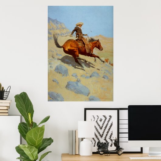 Frederic Remington's The Cowboy (1902) Poster (Thuiskantoor)