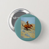 Frederic Remington's The Cowboy (1902) Ronde Button 5,7 Cm (Voorkant /achterkant)