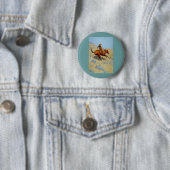 Frederic Remington's The Cowboy (1902) Ronde Button 5,7 Cm (In situ)