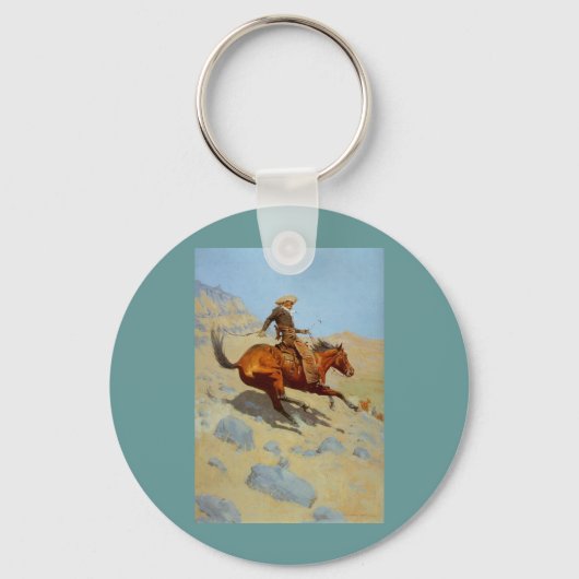 Frederic Remington's The Cowboy (1902) Sleutelhanger (Voorkant)