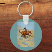 Frederic Remington's The Cowboy (1902) Sleutelhanger (Voorkant)