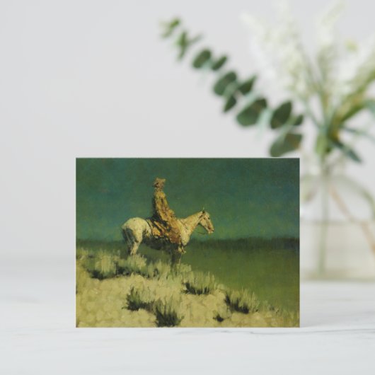 Frederic Remington's The Night Herder (circa 1908) Briefkaart (Staand voorkant)