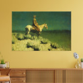 Frederic Remington's The Night Herder (circa 1908) Canvas Afdruk (Insitu (Woonkamer))