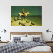 Frederic Remington's The Night Herder (circa 1908) Canvas Afdruk (Insitu (Slaapkamer))