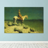 Frederic Remington's The Night Herder (circa 1908) Canvas Afdruk (Insitu (Houten vloer))