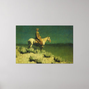 Frederic Remington's The Night Herder (circa 1908) Canvas Afdruk