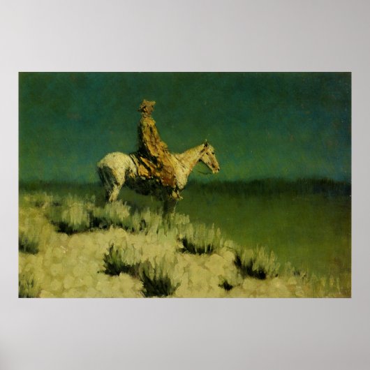 Frederic Remington's The Night Herder (circa 1908) Poster (Voorkant)