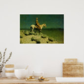 Frederic Remington's The Night Herder (circa 1908) Poster (Keuken)