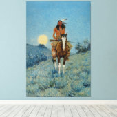 Frederic Remington's The Outlier 1909 Canvas Afdruk (Insitu (Houten vloer))