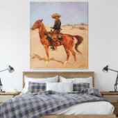 Frederic Remington's The Puncher (1895) Canvas Afdruk (Insitu (Slaapkamer))