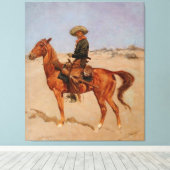 Frederic Remington's The Puncher (1895) Canvas Afdruk (Insitu (Houten vloer))