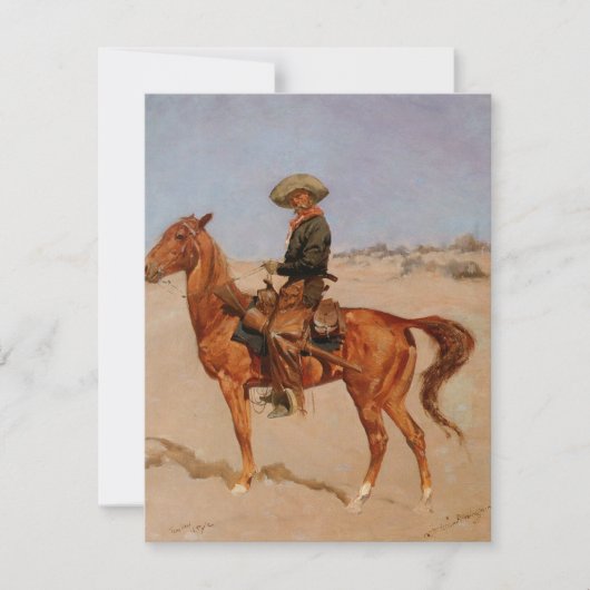 Frederic Remington's The Puncher (1895) Kaart (Voorkant)