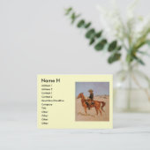 Frederic Remington's The Puncher (1895) Visitekaartje (Staand voorkant)