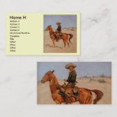 Frederic Remington's The Puncher (1895) Visitekaartje (Voorkant / Achterkant)