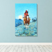 Frederic Sackrider Remington The Outlier Canvas Afdruk (Insitu (Houten vloer))