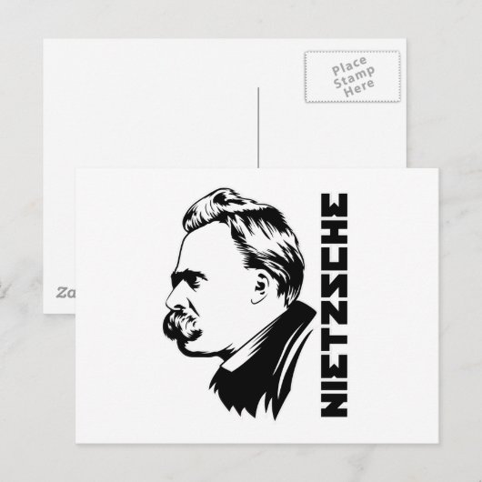 Frederich Nietzsche Portrait Briefkaart (Voorkant / Achterkant)