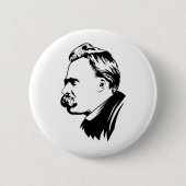 Frederich Nietzsche Portrait Button (Voorkant)