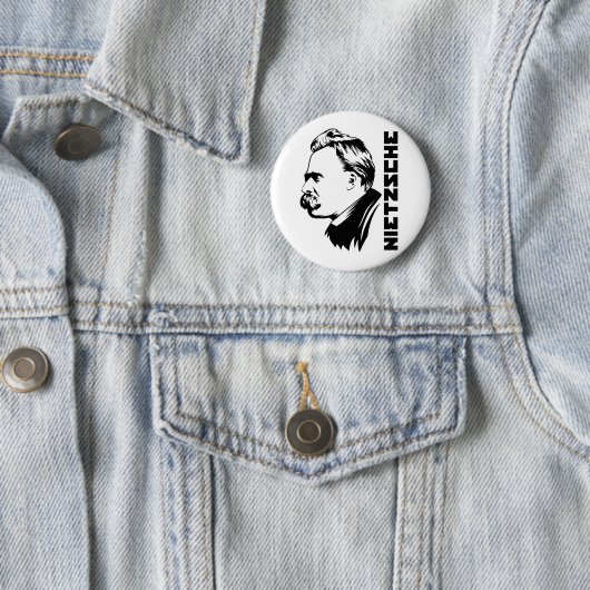 Frederich Nietzsche Portrait Button (In situ)